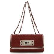 Pre-owned Leather chanel-bags Chanel Vintage , Red , Dames