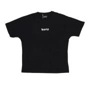 Logo Tee Zwart/Wit Oversize Katoenen T-shirt Disclaimer , Black , Here...