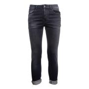 Zwarte Stonewash Denim Jeans Marcelo Burlon , Black , Heren