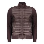 Gewatteerde katoenen hoodie met rits Herno , Brown , Heren