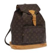 Pre-owned Canvas backpacks Louis Vuitton Vintage , Brown , Dames