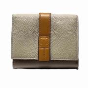 Pre-owned Leather wallets Loewe Pre-owned , Beige , Dames