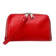 Pre-owned Leather clutches Bottega Veneta Vintage , Red , Dames