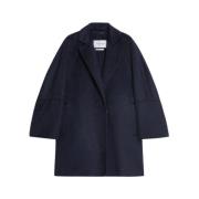 Blauwe Wollen Jas Sequoia Stijl Max Mara , Blue , Dames