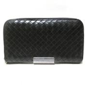 Pre-owned Leather wallets Bottega Veneta Vintage , Black , Dames