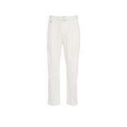 Witte Chino Broek Getailleerde Stijlvolle Paolo Pecora , White , Heren