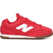 Rode Suède Lage Sneakers New Balance , Red , Dames