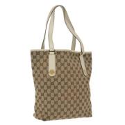 Pre-owned Canvas handbags Gucci Vintage , Beige , Dames