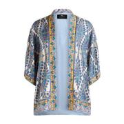 Multicolor Paisley Zijden Jas Etro , Multicolor , Dames