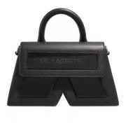 Iconische Zwarte Leren Crossbody Tas Karl Lagerfeld , Black , Dames