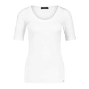 Elastisch Katoenen Jersey Shirt Marc Cain , White , Dames