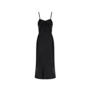 Jurk met decoratieve drapering Jil Sander , Black , Dames