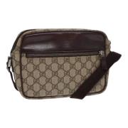 Pre-owned Canvas shoulder-bags Gucci Vintage , Brown , Dames