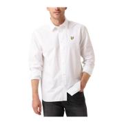 Witte Lange Mouw Poplin Overhemd Lyle & Scott , White , Heren