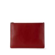 Pre-owned Leather clutches Loewe Pre-owned , Red , Dames