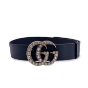 Pre-owned Leather belts Gucci Vintage , Black , Dames