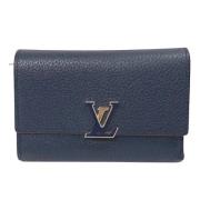 Pre-owned Leather wallets Louis Vuitton Vintage , Blue , Dames