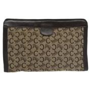 Pre-owned Canvas clutches Celine Vintage , Beige , Dames