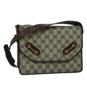 Pre-owned Canvas shoulder-bags Gucci Vintage , Beige , Dames