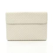 Pre-owned Leather clutches Bottega Veneta Vintage , White , Dames