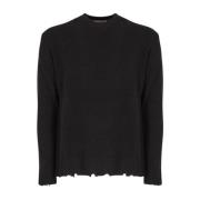 Verweerde Crew Neck Wol Jumper Laneus , Black , Heren