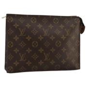 Pre-owned Canvas pouches Louis Vuitton Vintage , Brown , Dames