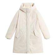 Luxe Cocoon Parka in Milky Cream Woolrich , Beige , Dames