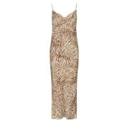 Zebra-Print Maxi Jurk Samsøe Samsøe , Beige , Dames