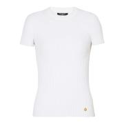 Geplooide gebreide top Balmain , White , Dames