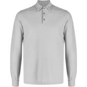 IceCotton Lange Mouw Polo Shirt Zanone , Gray , Heren