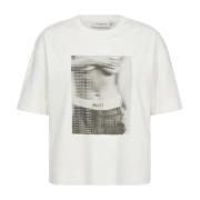 Jet Stream T-shirt met Logoprint Copenhagen Muse , White , Dames