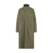 Oversize Parka in Groen Nylon Dries Van Noten , Green , Heren