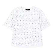 Wit T-shirt en Polo Set Twinset , White , Dames