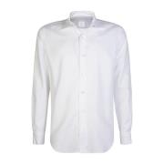 Katoen Linnen Slim Fit Overhemd Eleventy , White , Heren