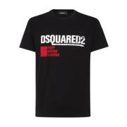 T-Shirt Dsquared2 , Black , Heren