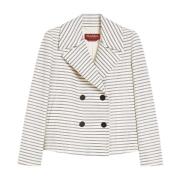 Stijlvolle Jas voor Vrouwen Max Mara Studio , White , Dames