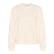 Ice Airy Hearts Sweatshirt Saint Tropez , Beige , Dames