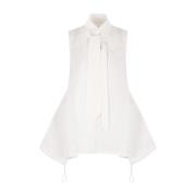 Witte Mouwloze Katoenen Overhemd Yohji Yamamoto , White , Dames