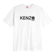 Bloemen Oversized T-shirt Kenzo , White , Heren