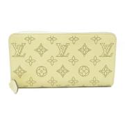 Pre-owned Leather wallets Louis Vuitton Vintage , Yellow , Dames