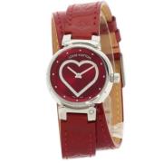 Pre-owned Leather watches Louis Vuitton Vintage , Red , Dames