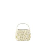 Witte Leren Mini Top Handtas Cult Gaia , White , Dames