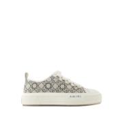 Grijze Leren Lage Sneakers Amiri , Gray , Heren