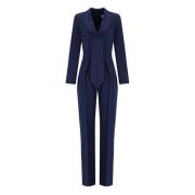 Navy Smoking Jumpsuit Elisabetta Franchi , Blue , Dames