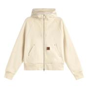 Gezellige Hooded Eldon Sweat Jacket Carhartt Wip , Beige , Heren