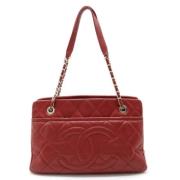 Pre-owned Leather chanel-bags Chanel Vintage , Red , Dames