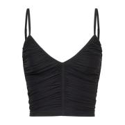 Kleur Blok Elastische Top T-Aiky Diesel , Black , Dames