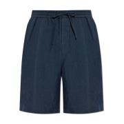 Linnen shorts Emporio Armani , Blue , Heren