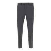 Skinny Fit Grijze Wollen Broek PT Torino , Gray , Heren