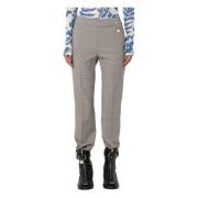 Grijze Slim Fit Broek met Hangslot JW Anderson , Gray , Dames